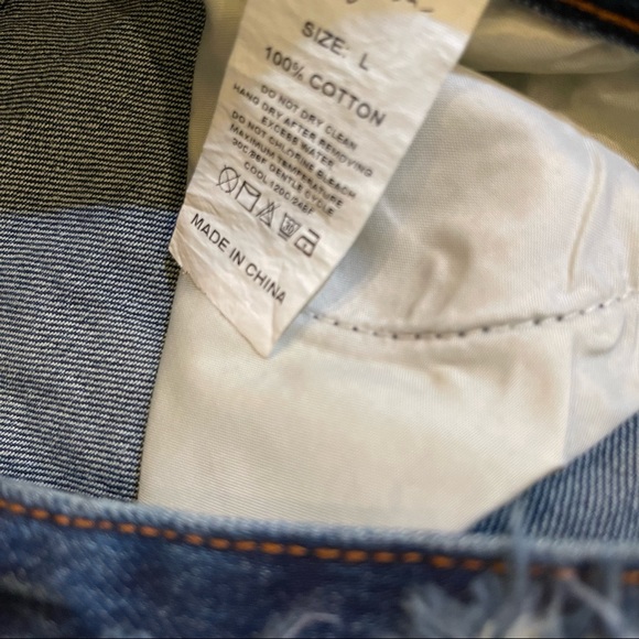 American Flag High Waist Denim Shorts NWT - Picture 3 of 6